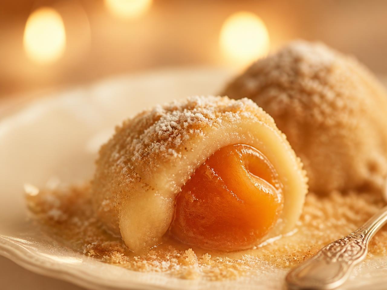 Dessert mit Butterbröseln, Detailaufnahme [BILD FOLGT]